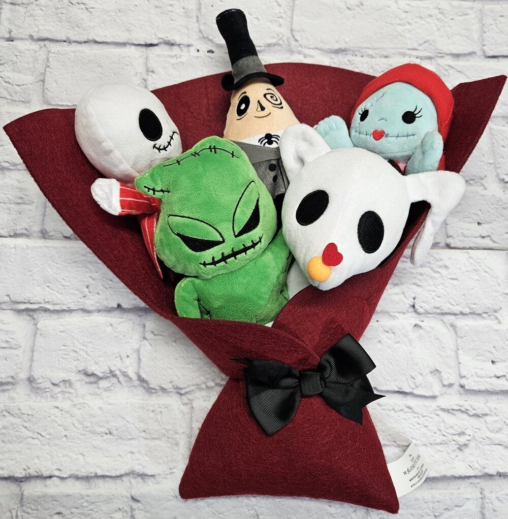 Disney Nightmare Before Christmas Plush Bouquet Jack Sally Zero Oogie Mayor 13"